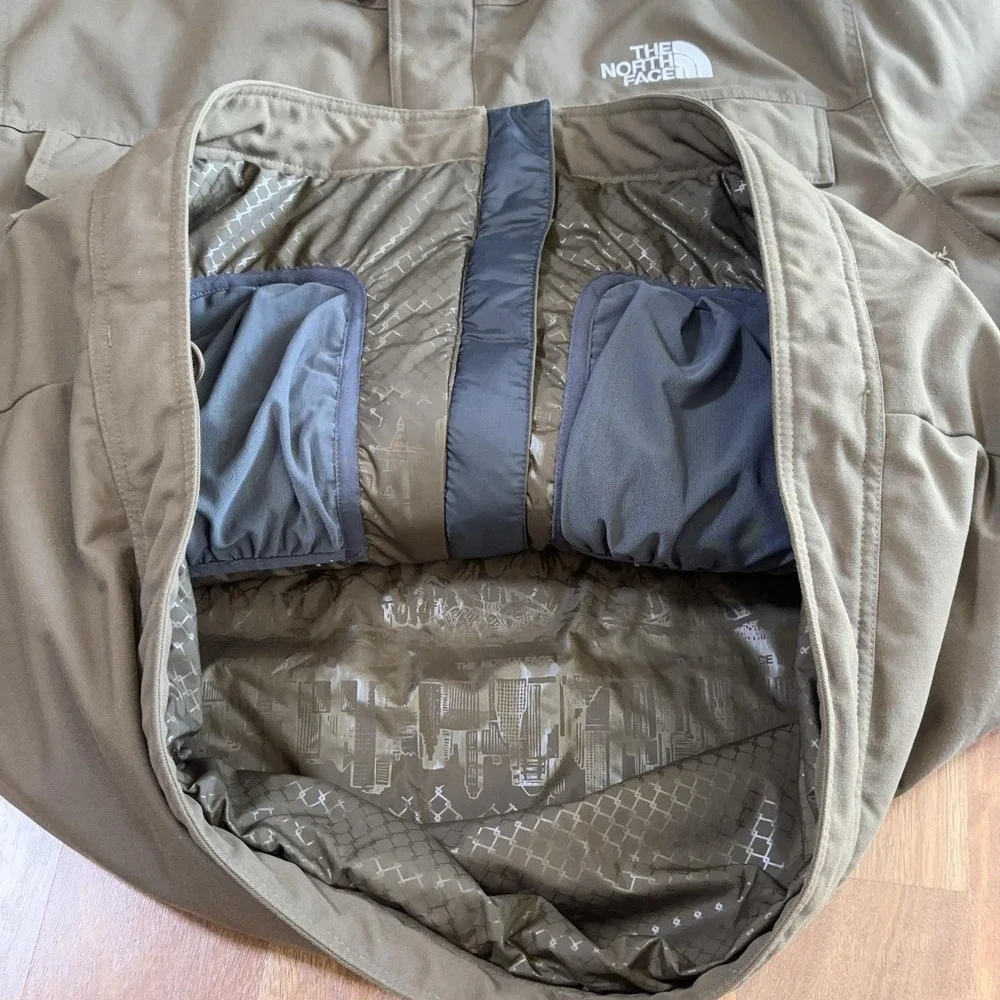 The North Face Mens 2XL Brown Insulated Parka Jacket AXEO Full Zip Outdoor